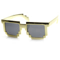 Retro Shiny Color Foil Pixelated 8-Bit Sunglasses 8808
