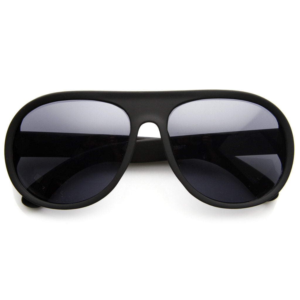 Oversize Retro Soft Rubberized Aviator Sunglasses 8813
