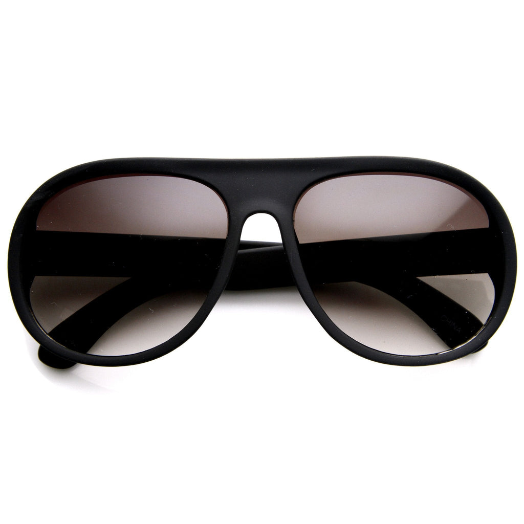 Oversize Retro Soft Rubberized Aviator Sunglasses 8813