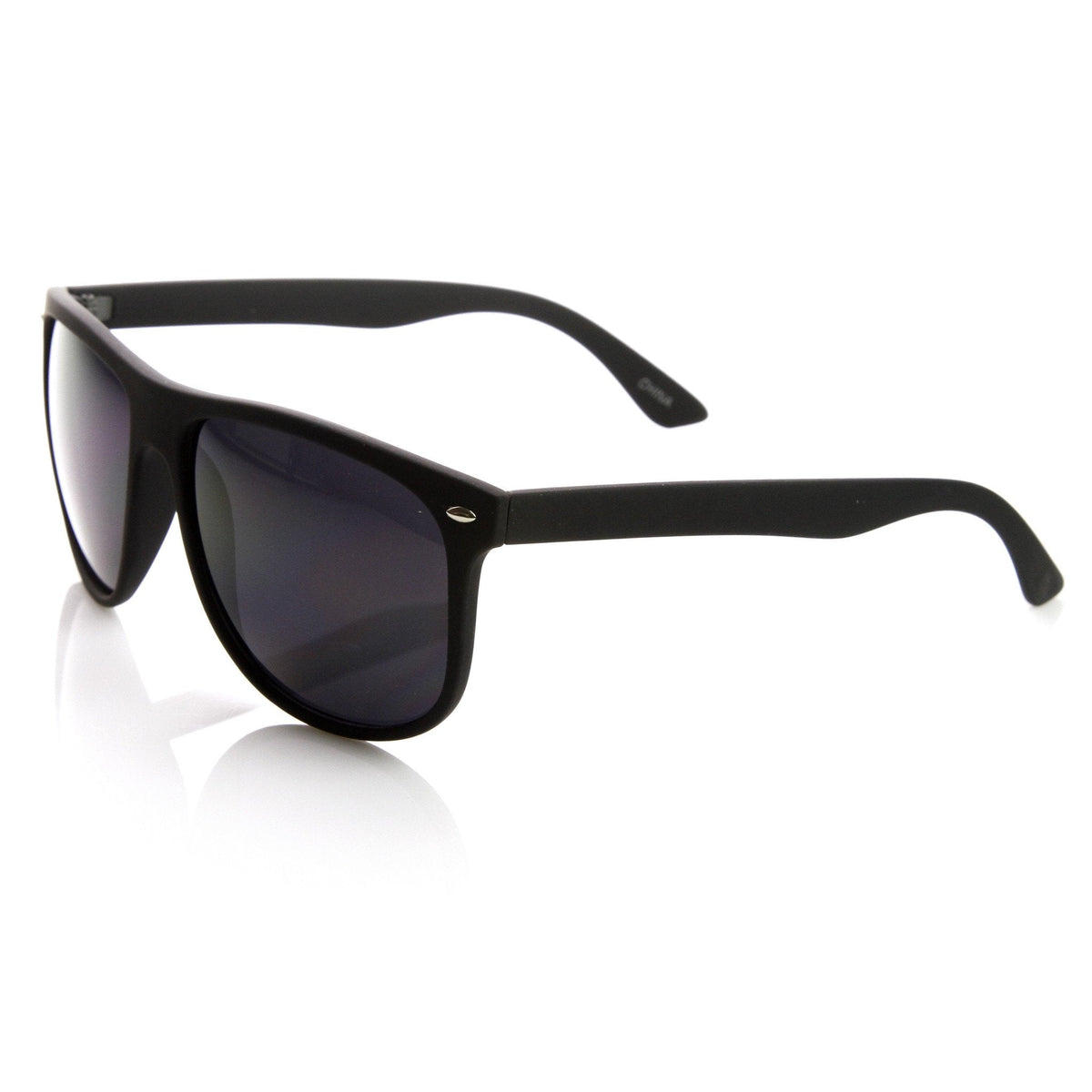 Large Retro Rubberized Horned Rim Sunglasses 8815