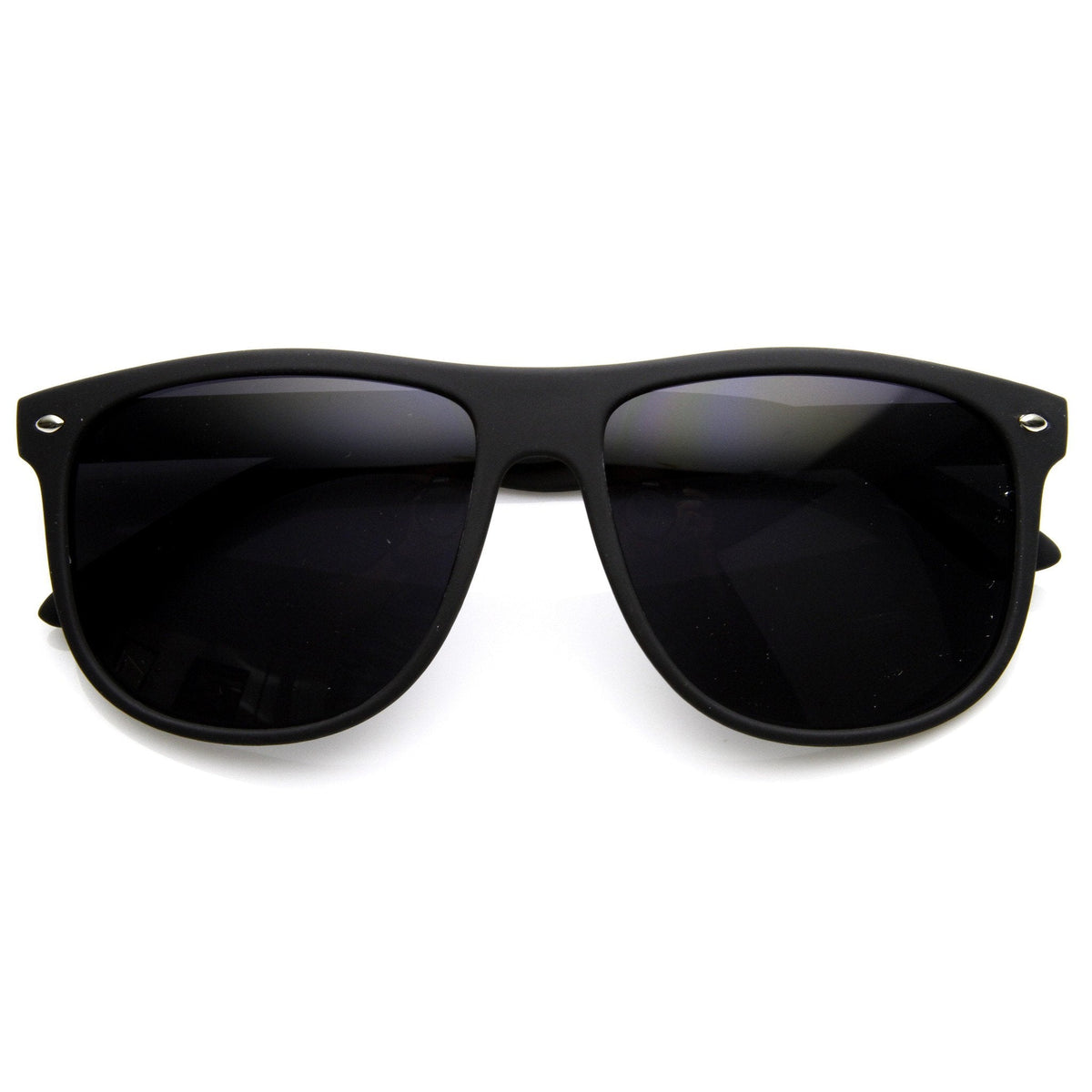 Large Retro Rubberized Horned Rim Sunglasses 8815