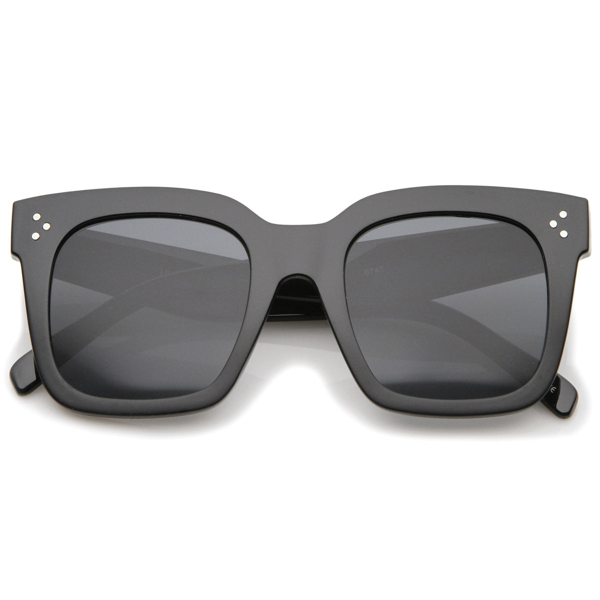 Bold Oversize Horned Rim Flat Lens Sunglasses A101