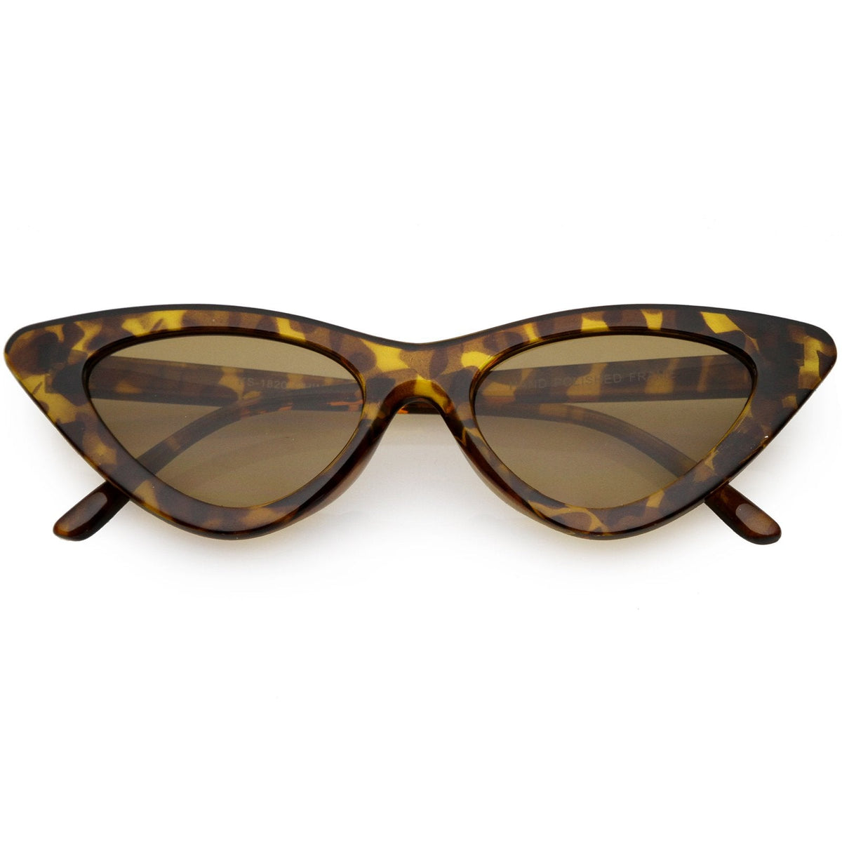 Women's Narrow 1990's Retro Flat Lens Cat Eye Sunglasses C523