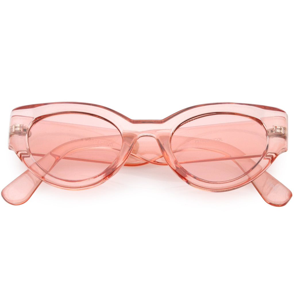 Retro Bold Translucent Color Tone Cat Eye Sunglasses C695