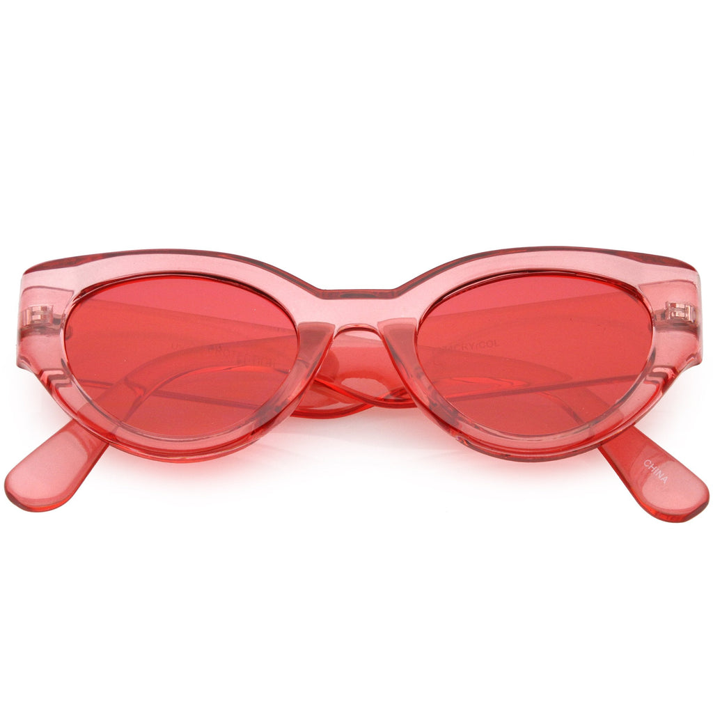 Retro Bold Translucent Color Tone Cat Eye Sunglasses C695