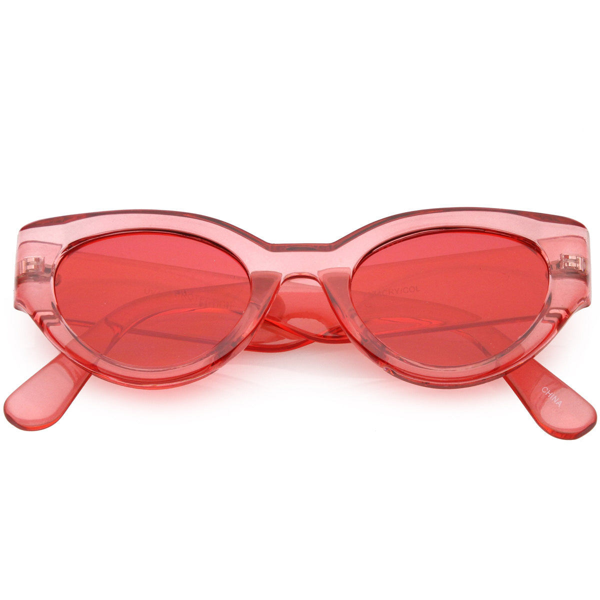 Retro Bold Translucent Color Tone Cat Eye Sunglasses C695