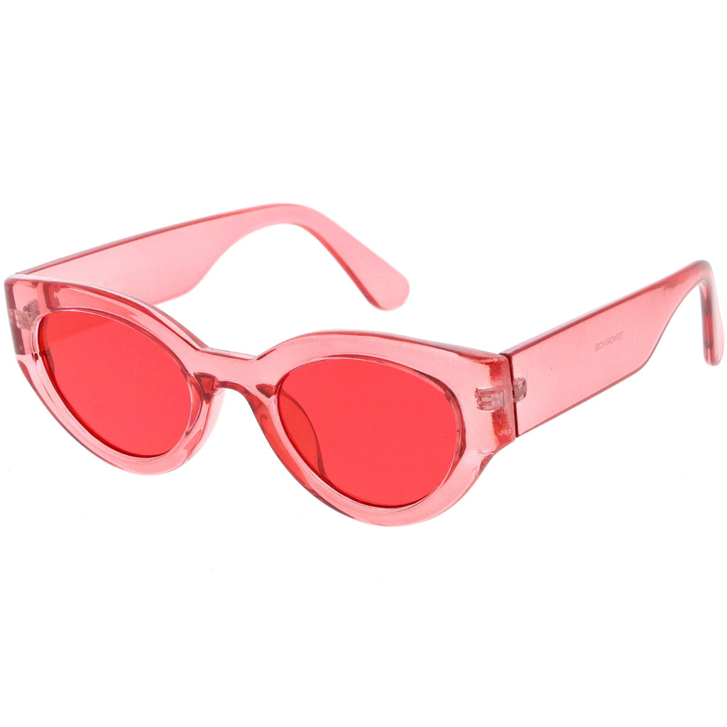 Retro Bold Translucent Color Tone Cat Eye Sunglasses C695
