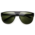 Modern Euro Full Metal Flat Top Aviator Sunglasses 8827