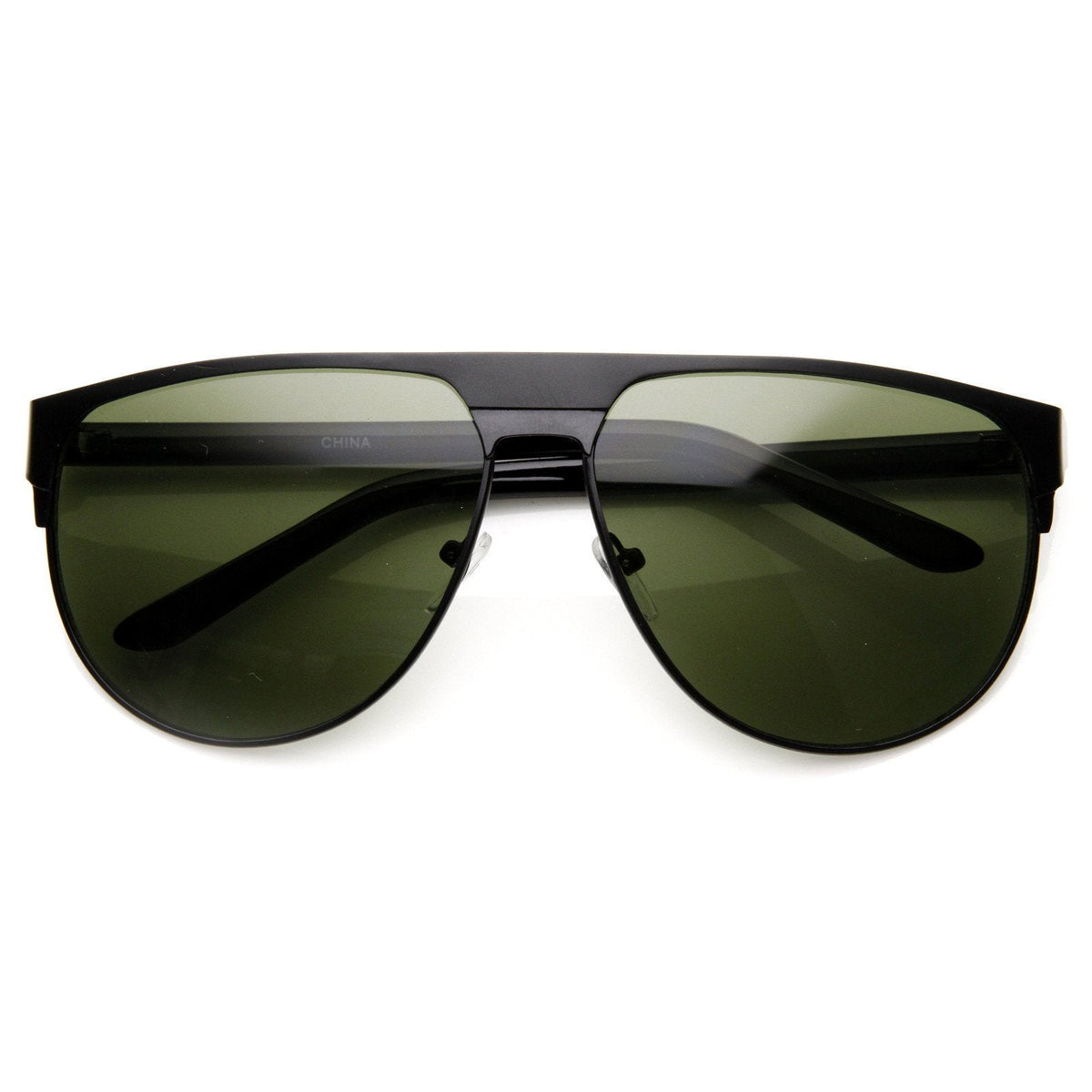 Modern Euro Full Metal Flat Top Aviator Sunglasses 8827