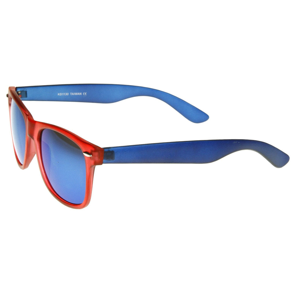 Retro Random Color Mirror Lens Horned Rim Sunglasses 8650