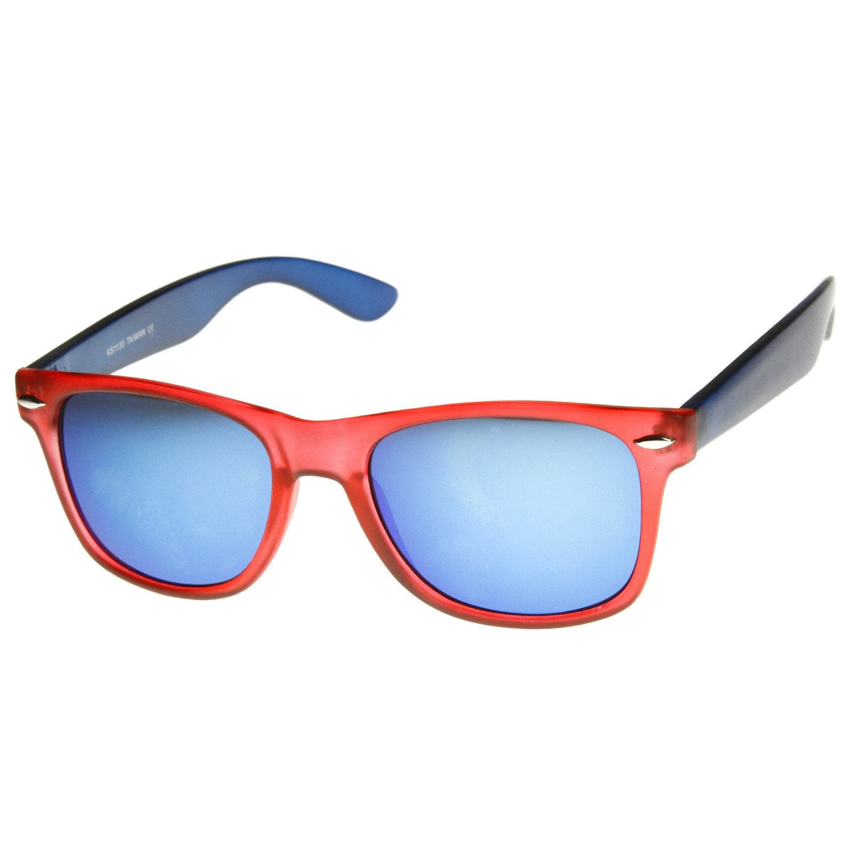 Retro Random Color Mirror Lens Horned Rim Sunglasses 8650