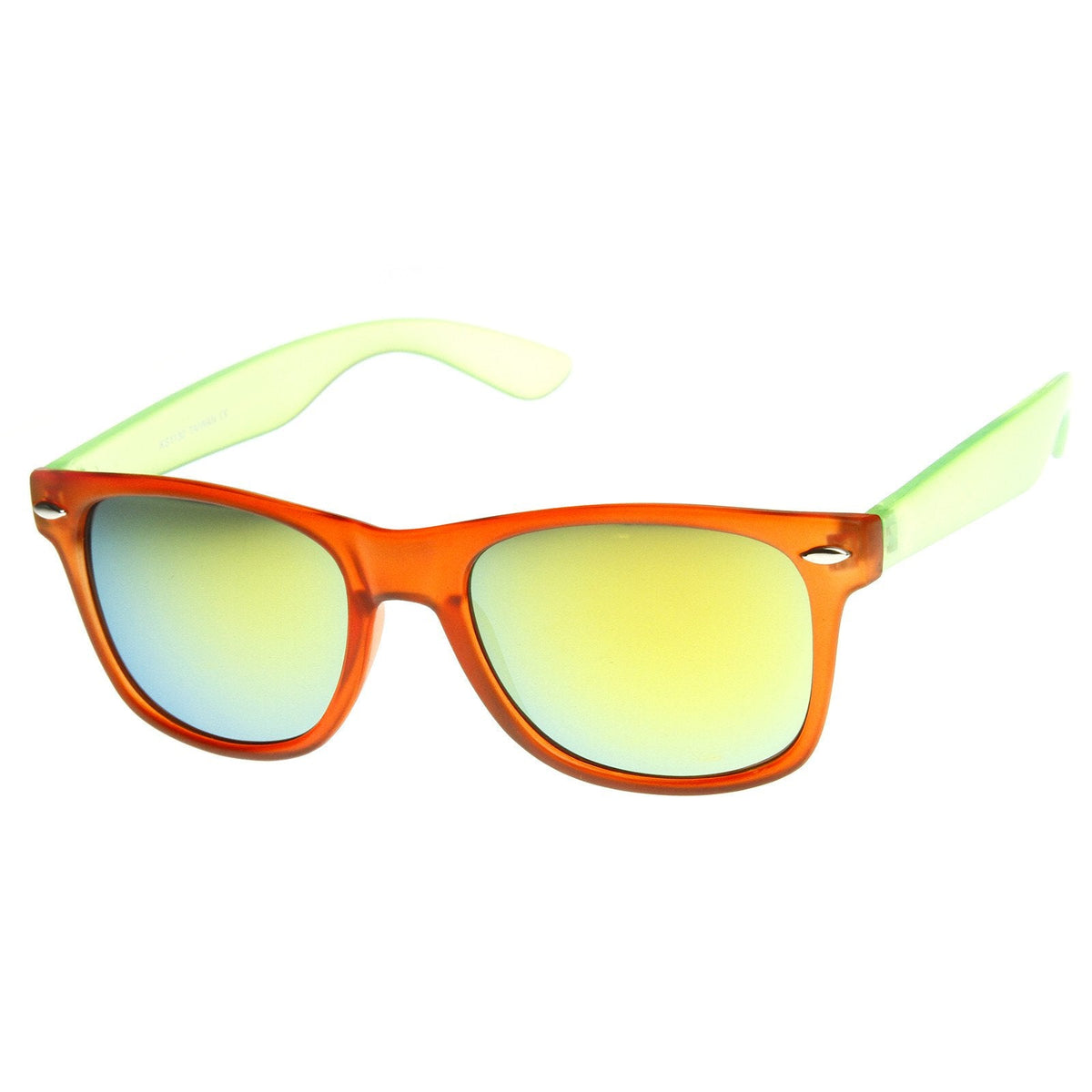 Retro Random Color Mirror Lens Horned Rim Sunglasses 8650