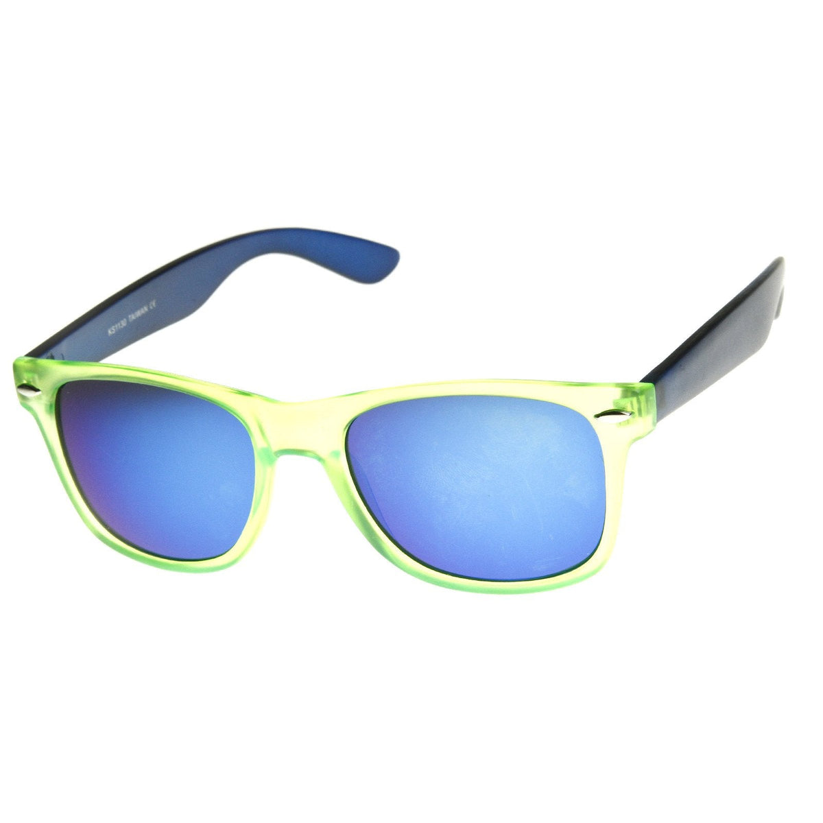 Retro Random Color Mirror Lens Horned Rim Sunglasses 8650
