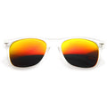 Frosted Frame Reflective Lens Horned Rim Sunglasses 8026