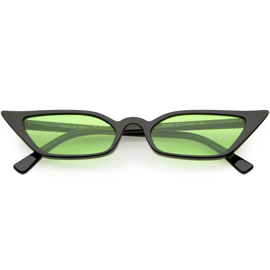 Women's 90's Thin Retro Pointed Cat Eye Sunglasses C571