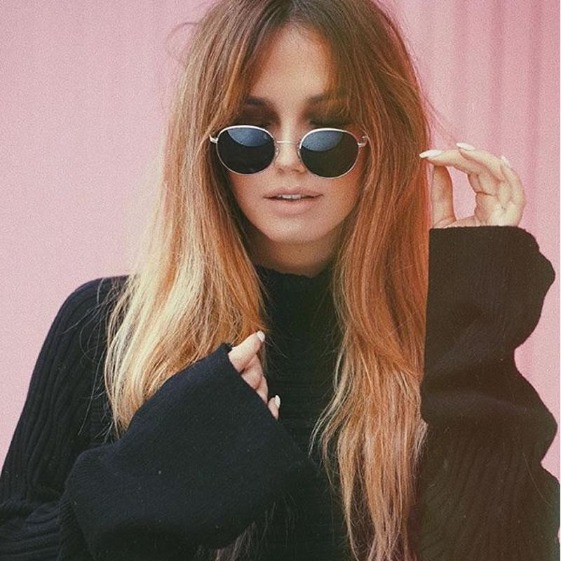 Retro Indie Hipster Round Metal Sunglasses