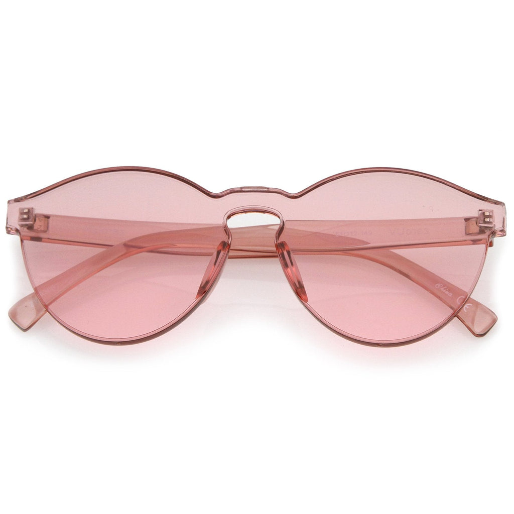 Mono Block Rimless PC Color Tone Lens Sunglasses