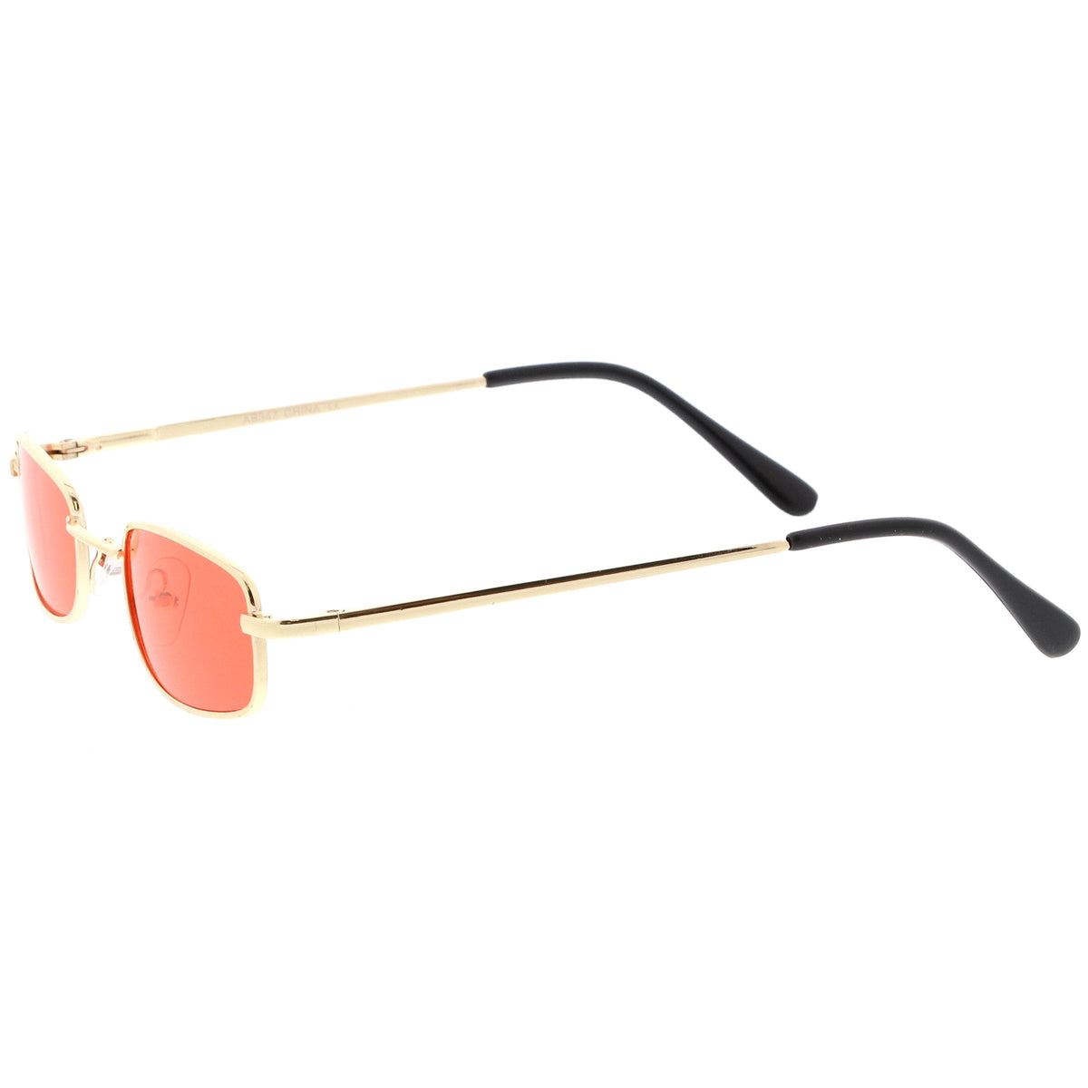 Retro 1990's Small Rectangle Color Tone Metal Sunglasses C708