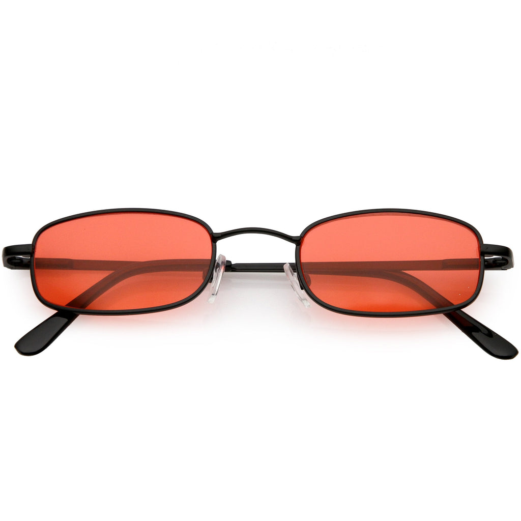 Retro 1990's Small Rectangle Color Tone Metal Sunglasses C708
