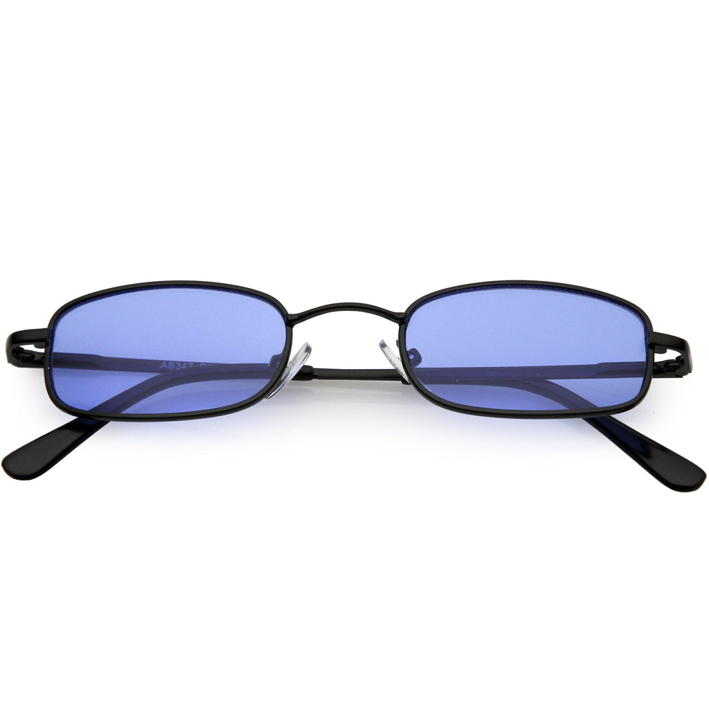 Retro 1990's Small Rectangle Color Tone Metal Sunglasses C708