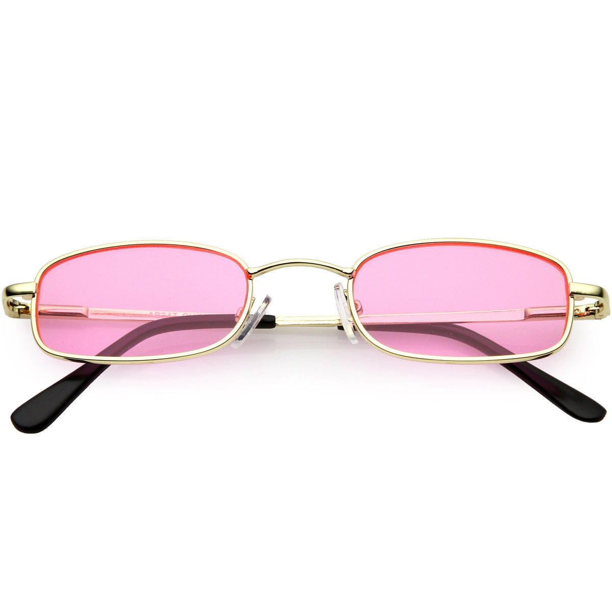 Retro 1990's Small Rectangle Color Tone Metal Sunglasses C708