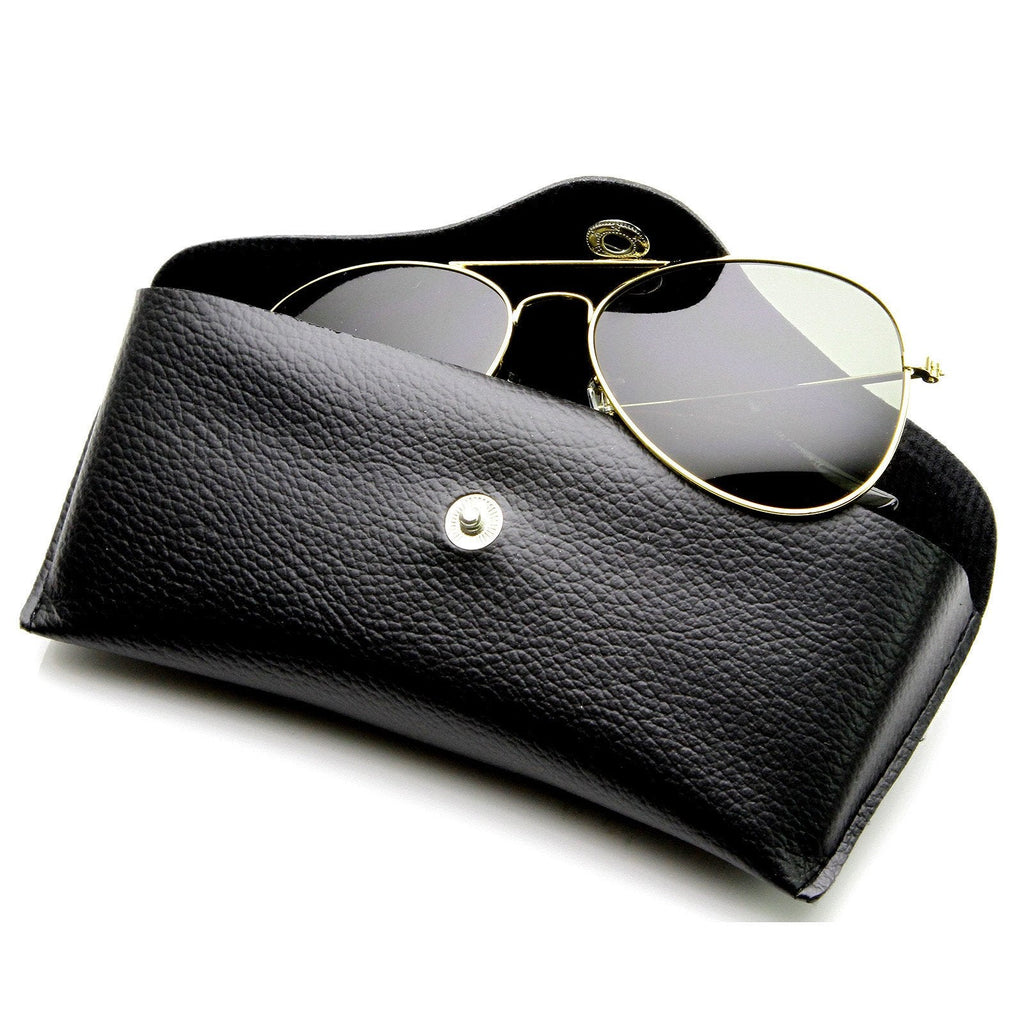 Limited Edition Classic Metal Tear Drop Aviator Sunglasses + Case 1041