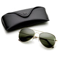 Limited Edition Classic Metal Tear Drop Aviator Sunglasses + Case 1041