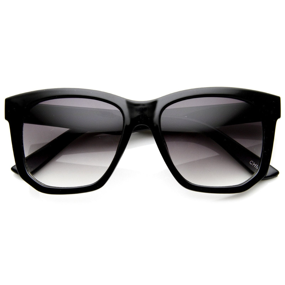 Trendy Thick Frame Fashion Edge Cut Horned Rim Sunglasses 8914