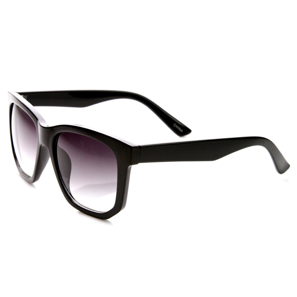 Trendy Thick Frame Fashion Edge Cut Horned Rim Sunglasses 8914