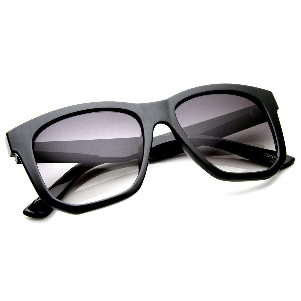 Trendy Thick Frame Fashion Edge Cut Horned Rim Sunglasses 8914