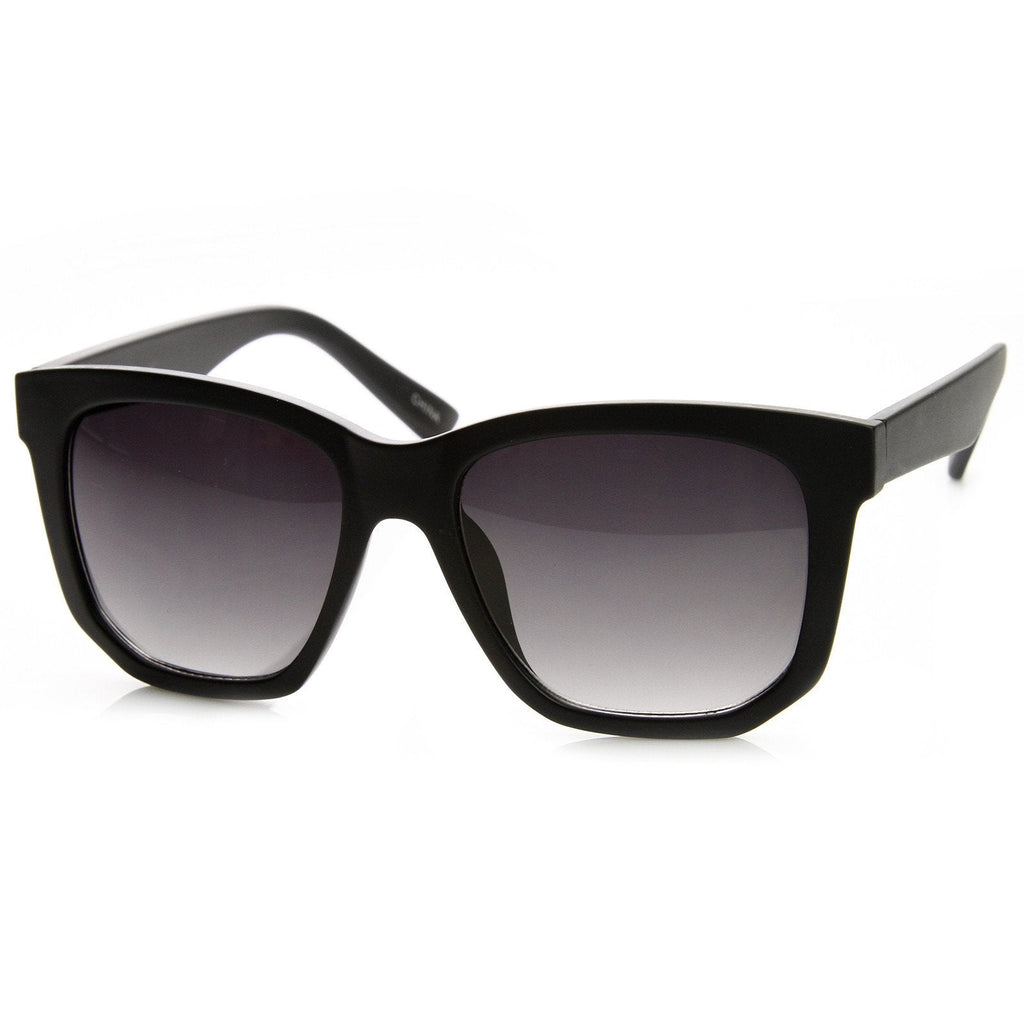 Trendy Thick Frame Fashion Edge Cut Horned Rim Sunglasses 8914