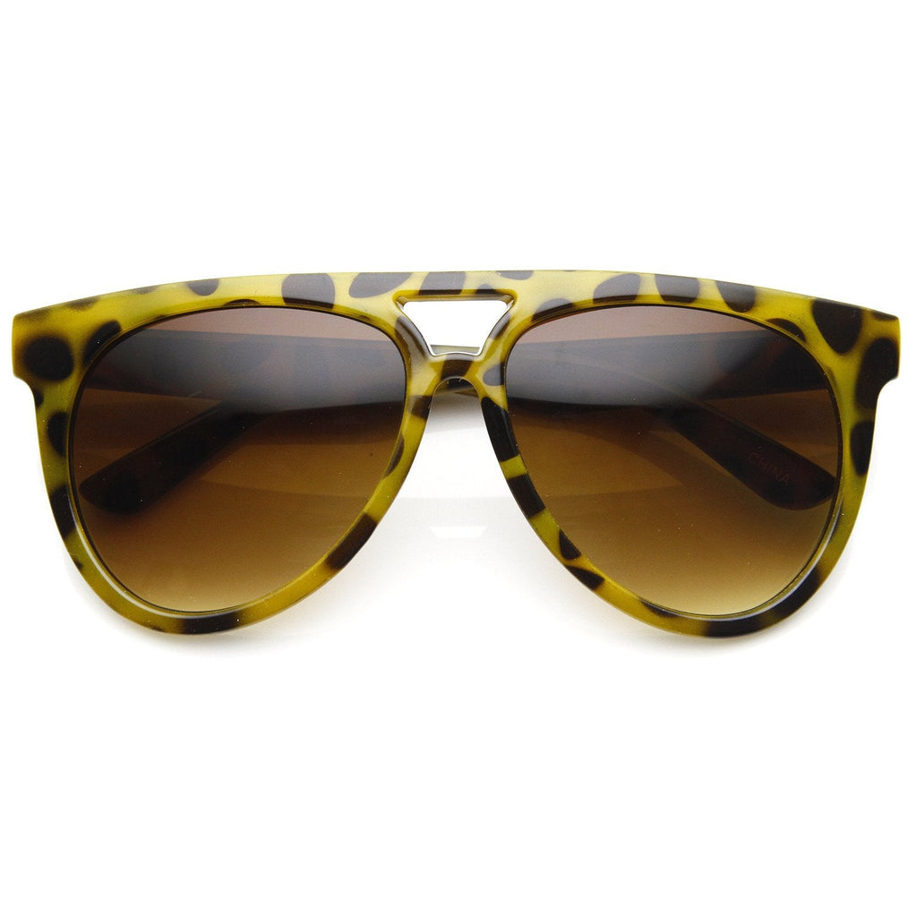 Retro Sunglasses Flat Top Oversize Aviators 8918