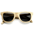 Premium Bamboo Wood Polarized Horned Rim Sunglasses 9121 + Case
