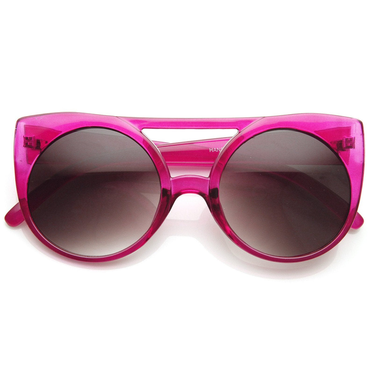 Retro Oversize Round Transparent Colorful Sunglasses 8933