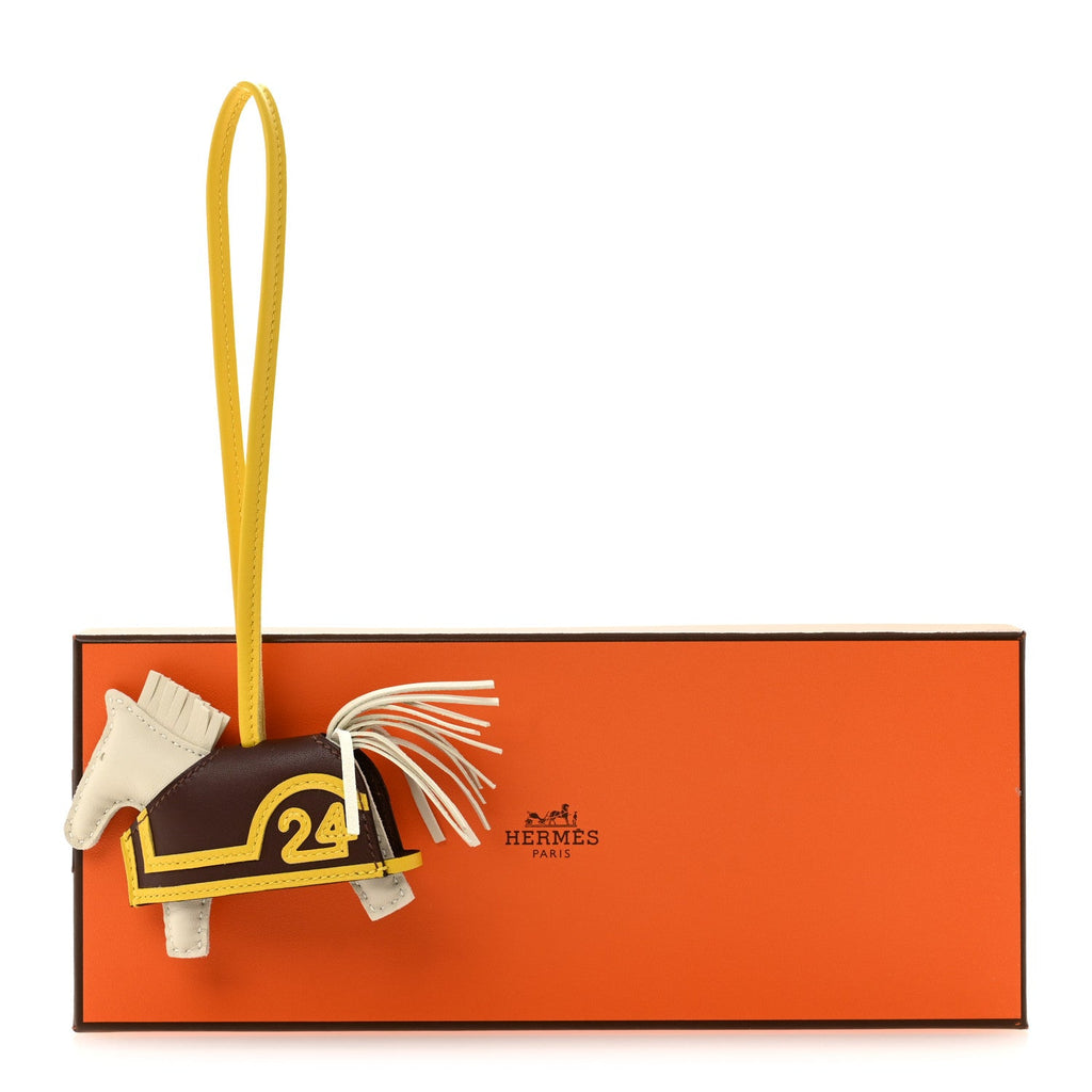 Milo Lambskin Grigri Rodeo Robeo 24 Bag Charm PM Craie Terre Jaune De Naples