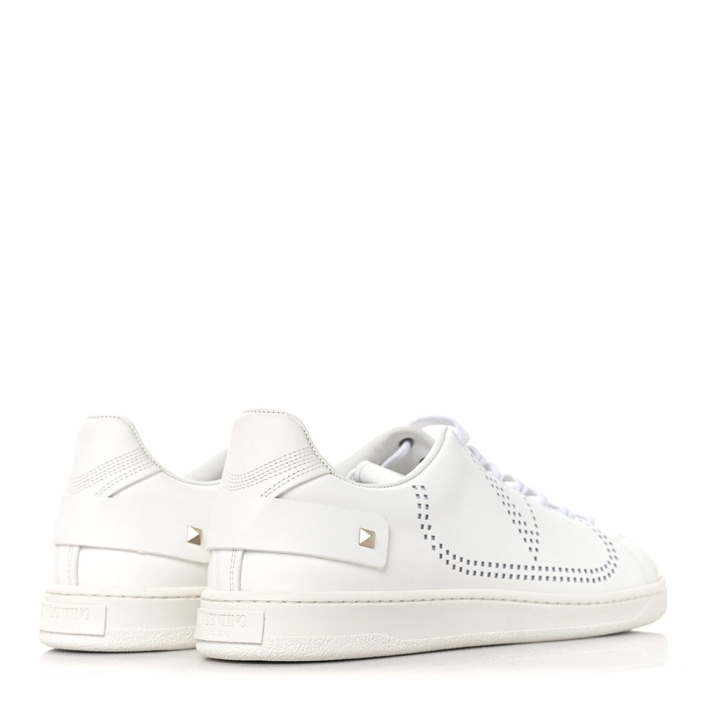 Calfskin Mens Backnet Sneakers 43.5 White