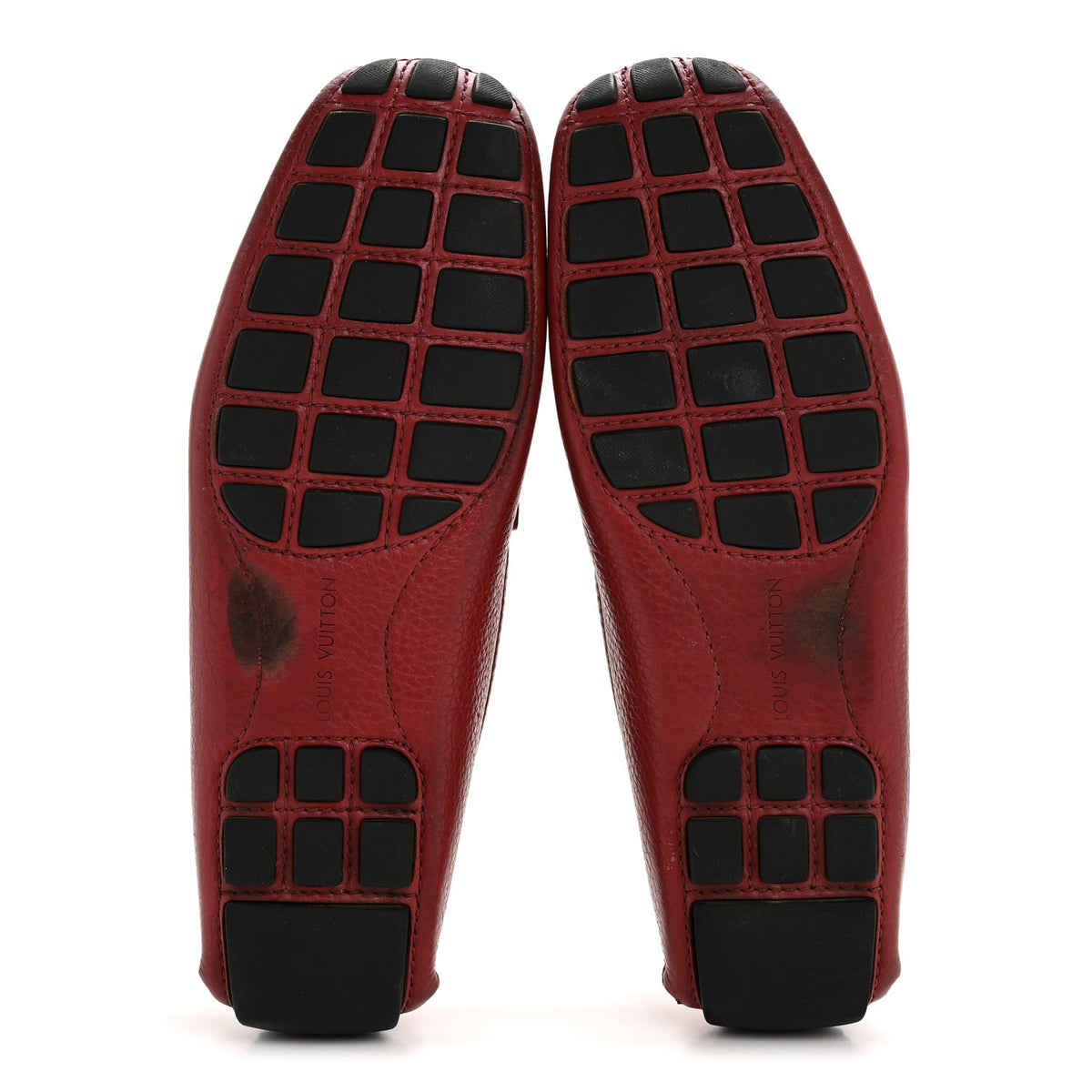Calfskin Mens Monte Carlo Car Shoe Moccasin Loafers 9 Red