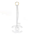 Metallic Lambskin Mini CC Bag Charm Silvery