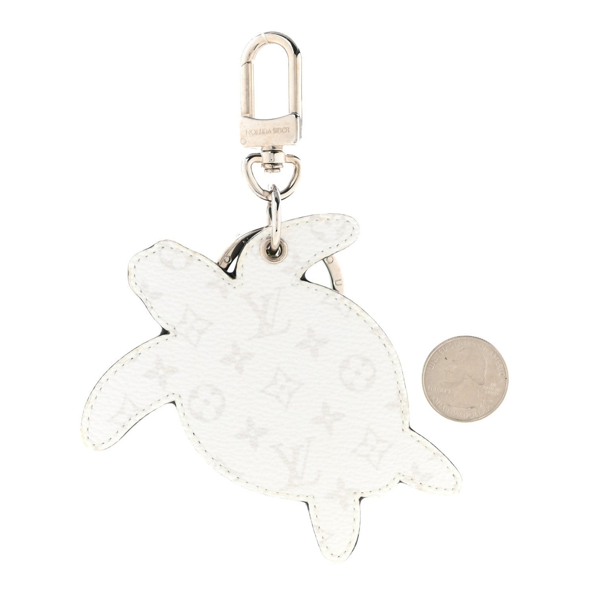Monogram Turtle Bag Charm Key Holder Green