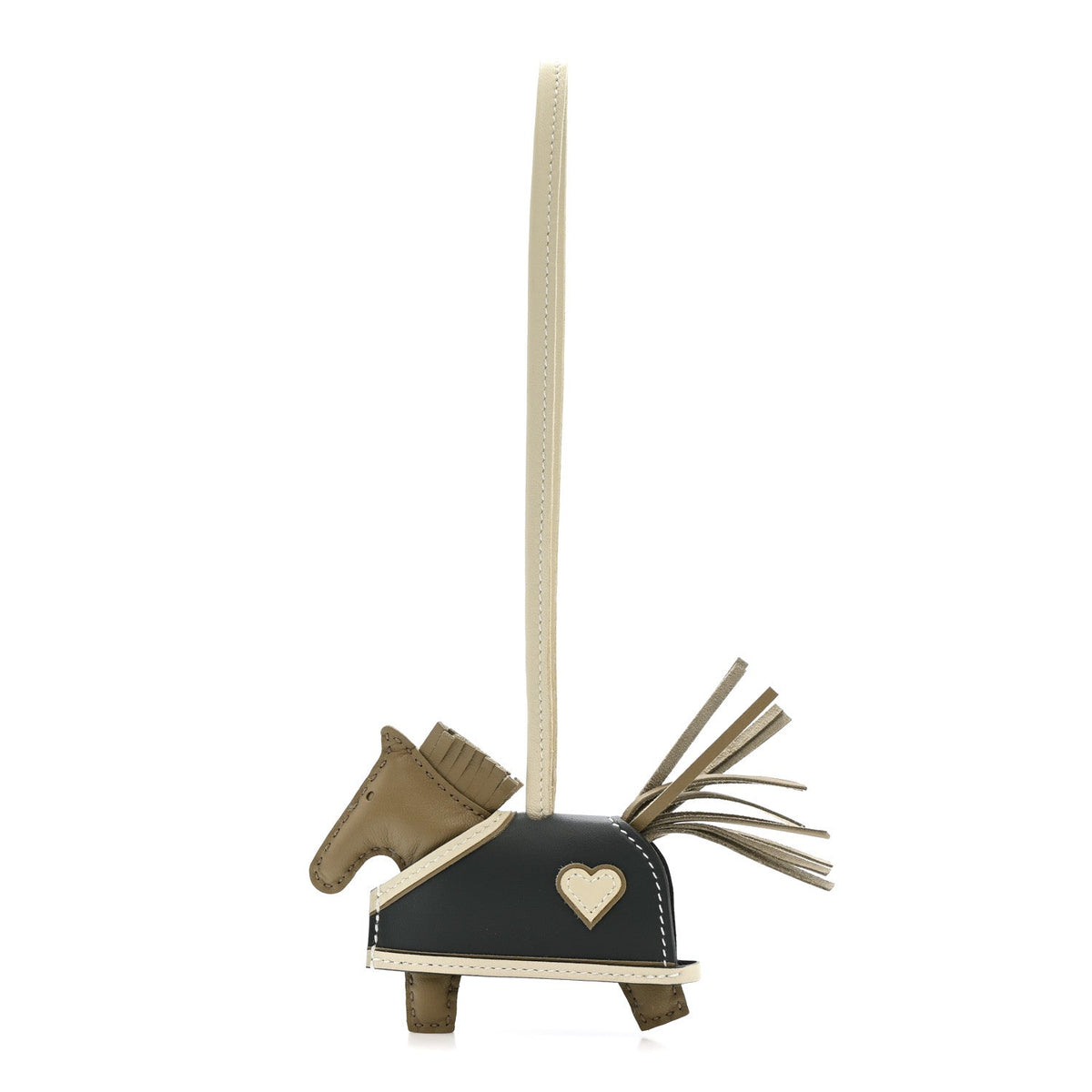 Milo Lambskin Grigri Rodeo Robeo Coeur Bag Charm PM Beige Marfa Craie Vert Mangrove