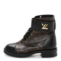 Calfskin Monogram Wonderland Flat Ranger Boots 39 Black