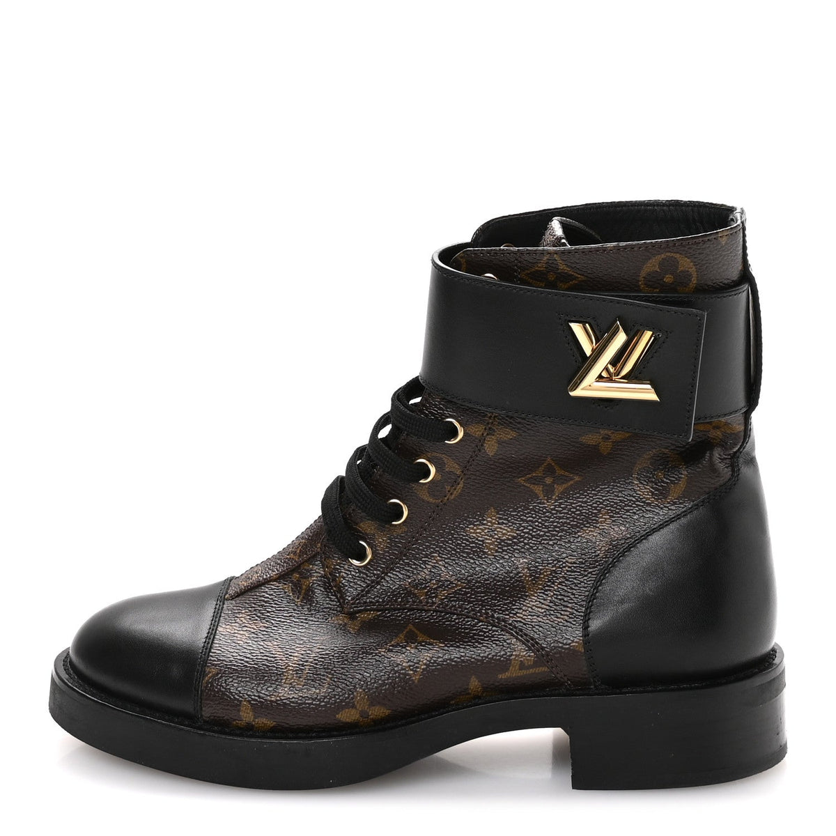 Calfskin Monogram Wonderland Flat Ranger Boots 39 Black