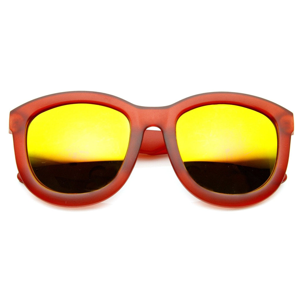Crazy Frost Frame Mirrored Lens Oversize Sunglasses 8946