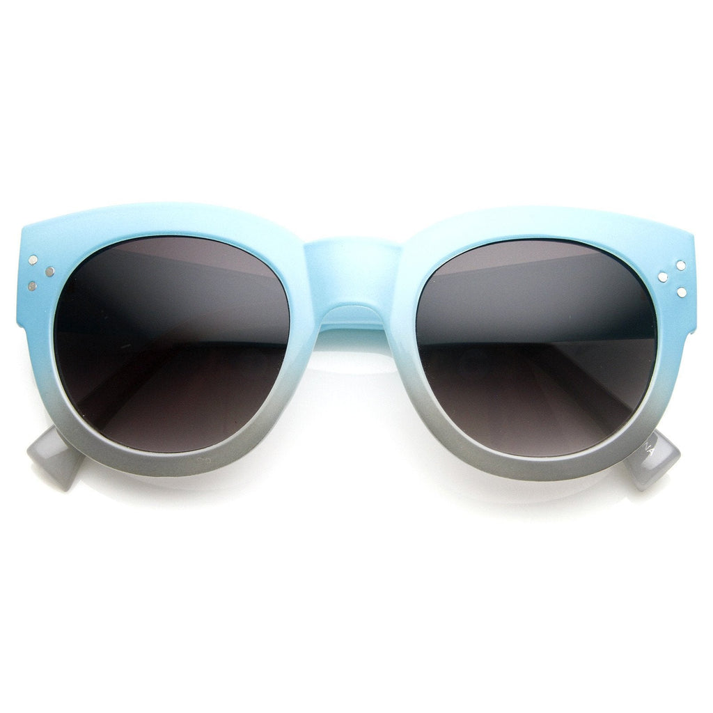 Retro Pool Beach Summer 2 Tone Oversize Sunglasses 8948