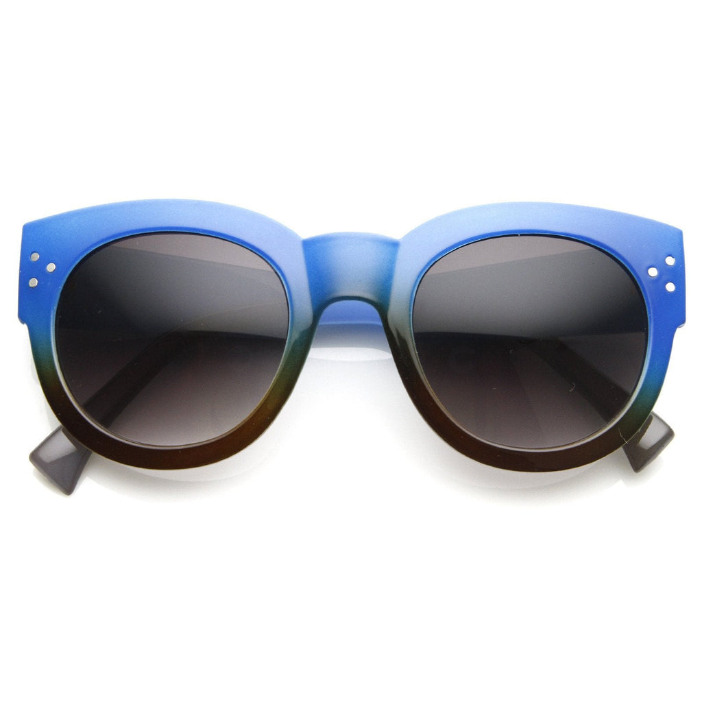 Retro Pool Beach Summer 2 Tone Oversize Sunglasses 8948