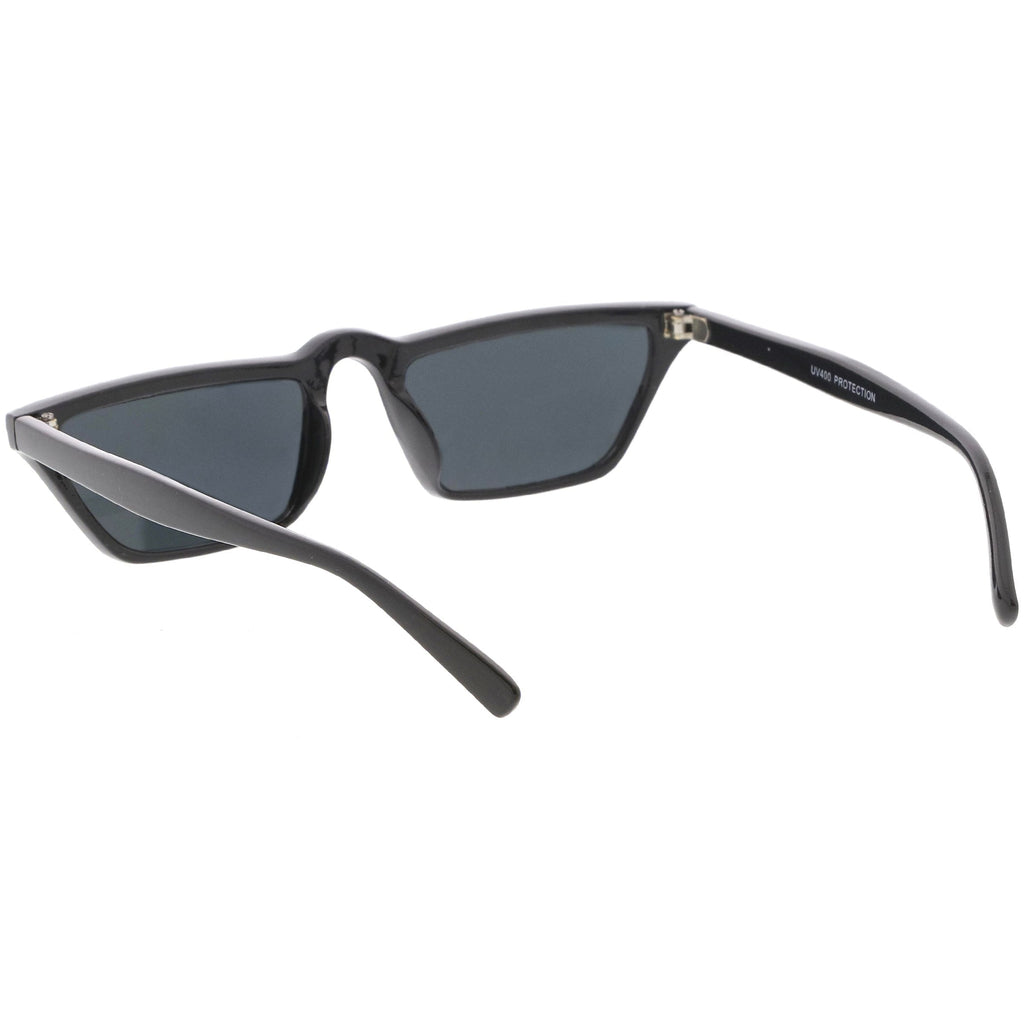 Retro Low Temple 1990's Flat Top Cat Eye Sunglasses C707