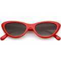 Small 1990's Retro Rounded Cat Eye Flat Lens Sunglasses C706