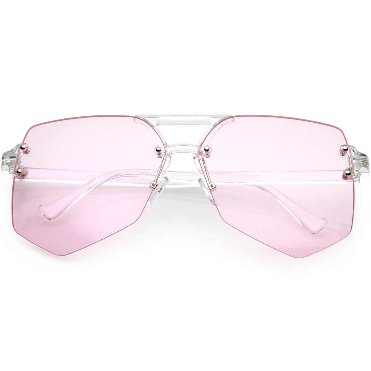 Retro Oversize Color Tone Flat Lane Aviator Sunglasses C710
