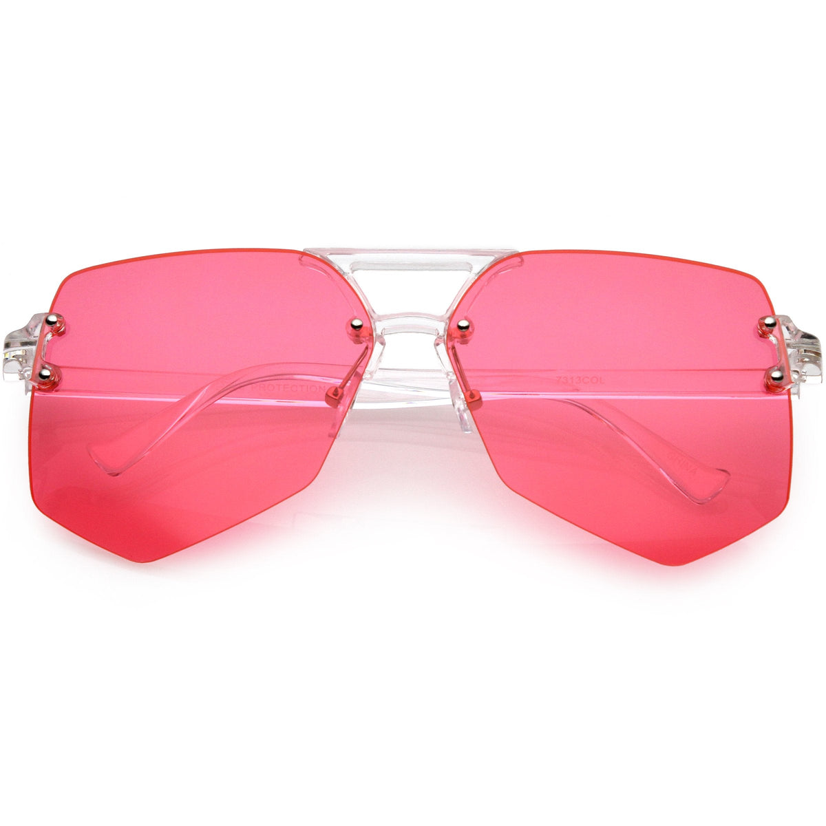 Retro Oversize Color Tone Flat Lane Aviator Sunglasses C710