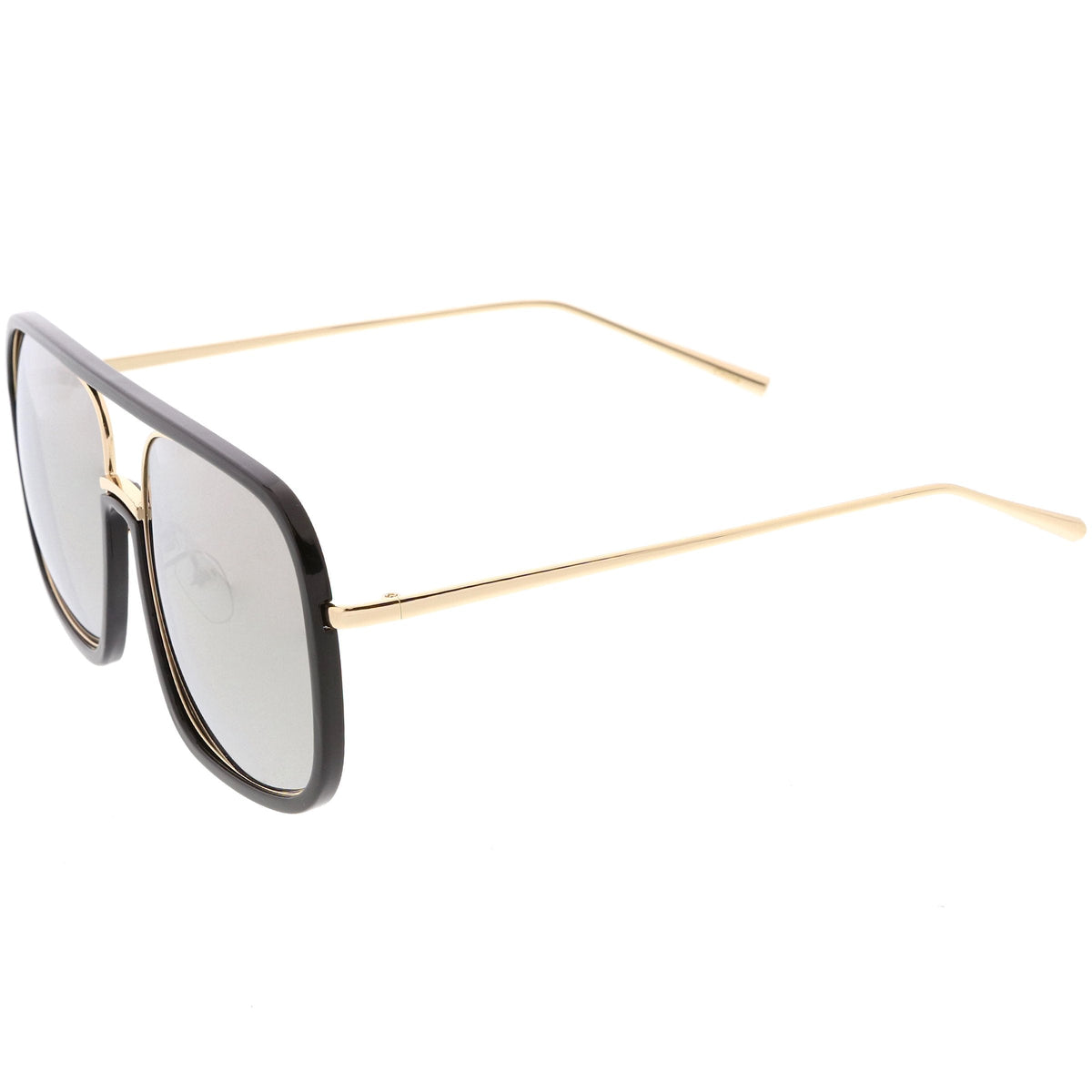Oversize Luxury Women's Square Mirrored Lens Sunglasses C696